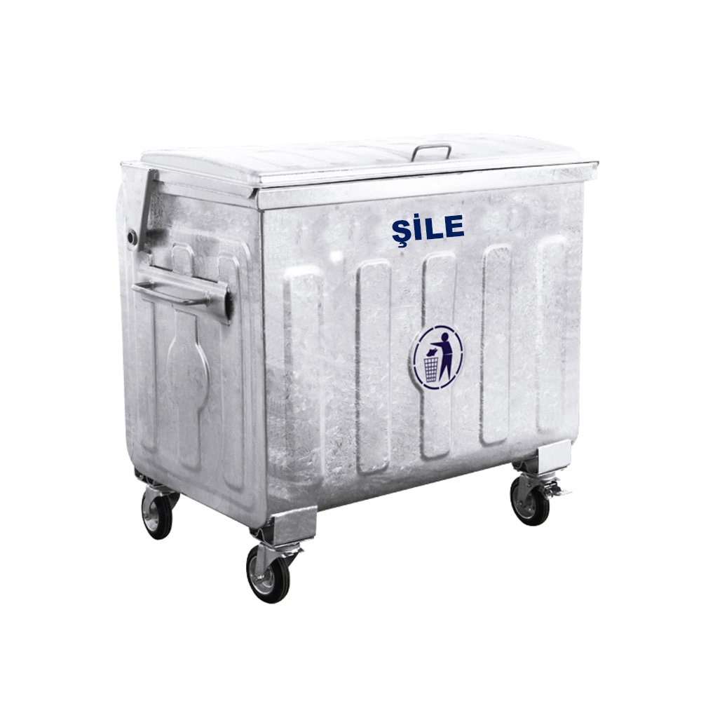 Şile Sıcak Daldırma 770 Litre Metal Çöp Konteyneri